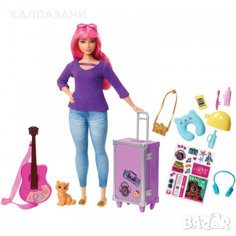 BARBIE I CAN BE TRAVEL Игрален комплект с кукла Дейзи FWV26, снимка 2 - Кукли - 35811894