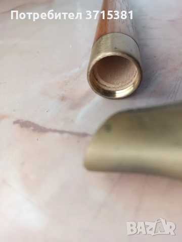 Дървен бастун с бронзова дръжка с тайник, снимка 6 - Колекции - 53210177