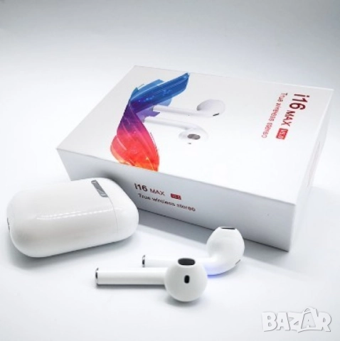 Безжични слушалки с управление на всички функции чрез докосване i16 Max TWS EP40, снимка 6 - Слушалки и портативни колонки - 52125505
