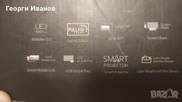 LED проектор / LED прожектор, снимка 6 - Плейъри, домашно кино, прожектори - 52859569