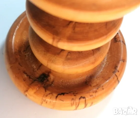 Дървен свещник 1983г, снимка 4 - Декорация за дома - 48496574