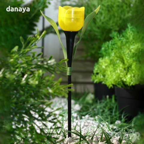 3828 Градинска соларна лампа Лале, снимка 2 - Градински мебели, декорация  - 41493196