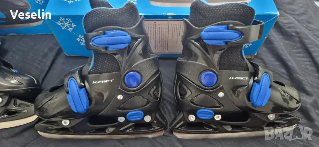 детски кънки за лед регулируеми 27-30 два чифта, снимка 2 - Ролери, кънки - 48497393