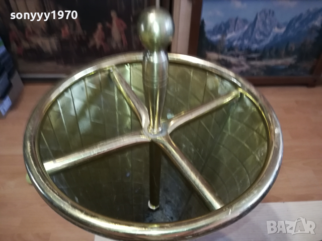 ПОСТАВКА ЗА ЧАДЪРИ В ЦВЯТ ЗЛАТО ОТ ГЕРМАНИЯ 1403241215, снимка 4 - Антикварни и старинни предмети - 44759757