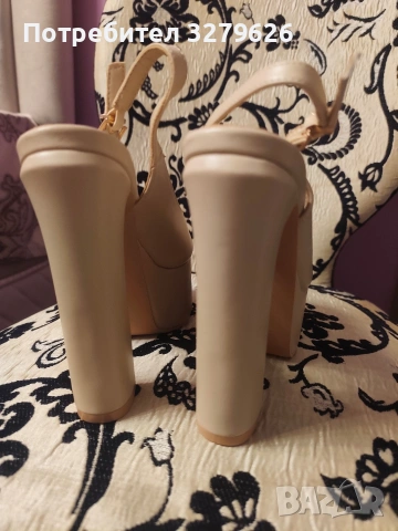 Високи дамски обувки на висок ток с платформа , снимка 8 - Дамски обувки на ток - 53181419