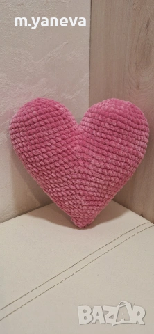 ръчно плетени сърца, снимка 3 - Декорация за дома - 53189935