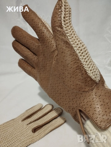 ЕСТЕСТВЕНА КОЖА дамски кожени ръкавици в разримни цветове, снимка 11 - Ръкавици - 53154153