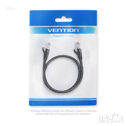 Vention Кабел LAN UTP Cat.6 Patch Cable - 3M Black - IBEBI, снимка 13 - Кабели и адаптери - 44231500