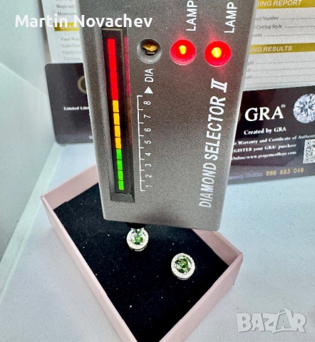 Сребърни обеци с мойсанит (Диамант) 1 карат, снимка 14 - Обеци - 51695827