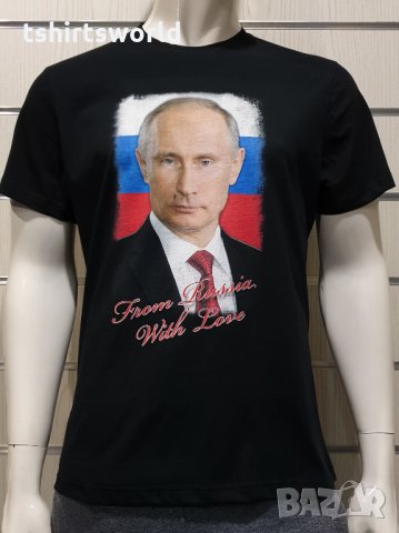 Нова мъжка тениска с дигитален печат Владимир Путин, Руско знаме, Русия, снимка 6 - Тениски - 34658040