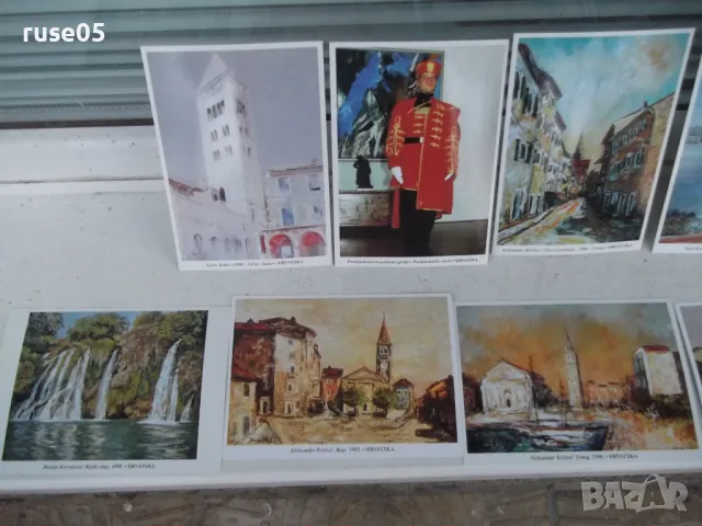 Комплект от 10 бр. хърватски пощенски картички, снимка 3 - Филателия - 48501435