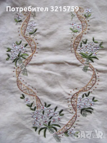 Винтидж Калъфка за възглавница,ръчна бродерия, кадифе 52х40см., снимка 7 - Възглавници - 49433684