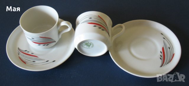 Нови комплекти чашки с чинийки за кафе, снимка 4 - Сервизи - 35748435