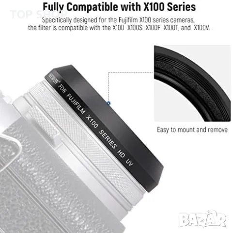 Нов UV Защитен филтър за фотоапарат лещи с HD оптично стъкло Fujifilm, снимка 9 - Чанти, стативи, аксесоари - 49567124