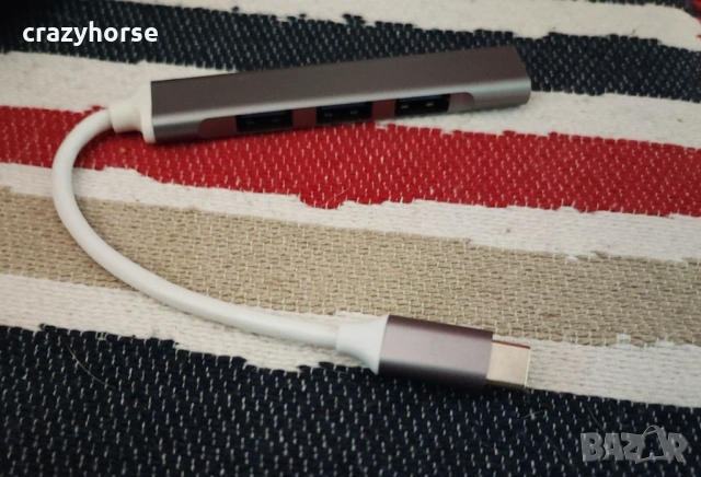 Хъб USB Type C 3.1 със 4 USB 3.0 портa, снимка 3 - Кабели и адаптери - 53581203