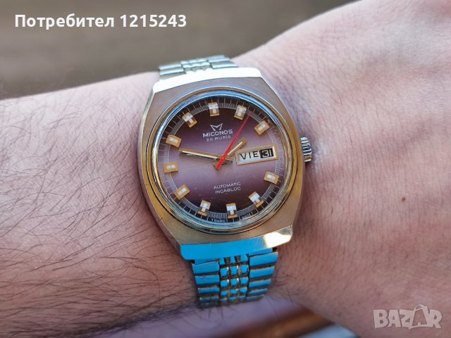 Miconos vintage часовник, снимка 2 - Мъжки - 39234241