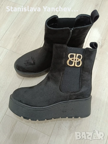 Дамски зимни боти на платформа , снимка 4 - Дамски боти - 53579073