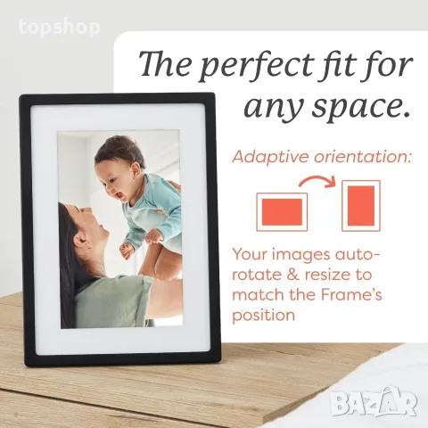 Нова най висок клас дигитална Wi-Fi фоторамка Skylight Frame 15 инча (Android / Model: 150-FRM)  , снимка 6 - Друга електроника - 55874315