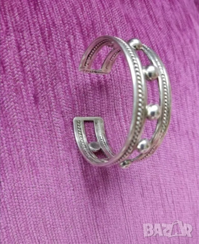 ПРОМО: 54.04гр. 189.00EUR сребърна ръчно изработена гривна Индия+подарък кутия за бижута, снимка 9 - Гривни - 53156414