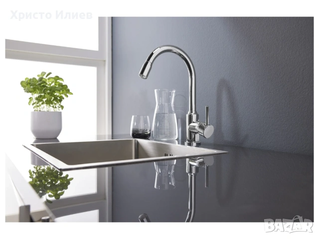 LED смесител за кухненска мивка въртящ се на 360 Хром, снимка 7 - Смесители - 53822159