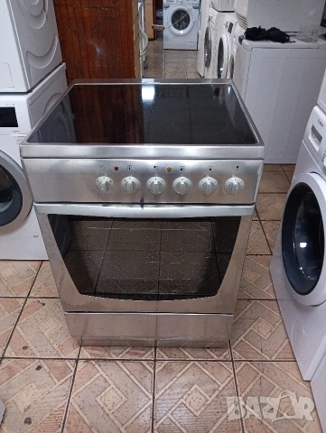 Иноксова свободно стояща печка с керамичен плот Gorenje с 2 години Гаранция!