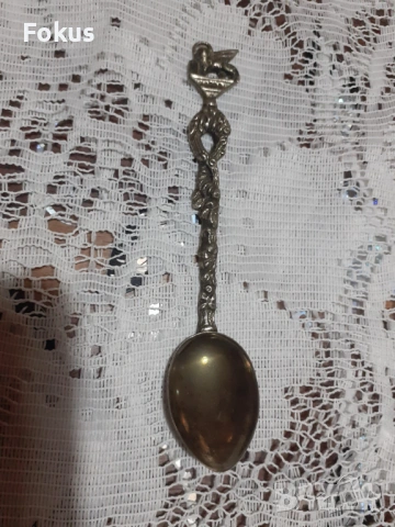 Стара антикварна малка колекционерска лъжичка Италия - N1