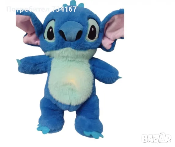 Stitch, плюшена бебешка играчка, с мелодия и светлина, снимка 5 - Плюшени играчки - 48925138