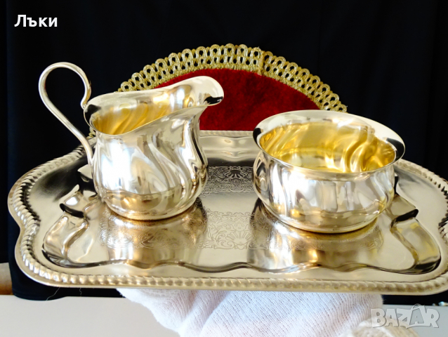 Посребрена бронзова каничка,латиера,красив релеф. , снимка 11 - Антикварни и старинни предмети - 36213424