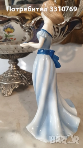 Прекрасна английска порцеланова статуетка на дама. , снимка 4 - Статуетки - 52101485