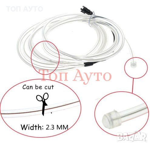 Амбиентно осветление Интериор ЛЕД Лента Светеща Декорация Кола 1м/2м, снимка 2 - Аксесоари и консумативи - 41080517