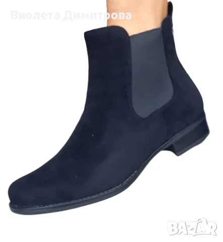 Дамски велурени боти при широки крака 37-42