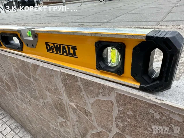 Алуминиев нивелир DEWALT Box Beam Level – 60 см, снимка 2 - Измервателни инструменти - 56222542