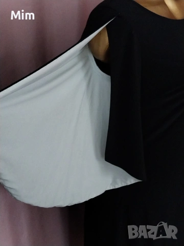 CHARS S/L Черна еластична свободна рокля , снимка 6 - Рокли - 53820988