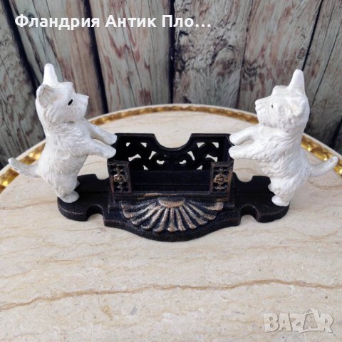 Чугунен визитник - Шнауцери, снимка 3 - Декорация за дома - 41263958