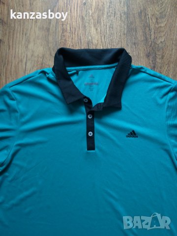 adidas 3-Stripes Heathered Polo Shirt - страхотна мъжка тениска ХЛ, снимка 2 - Тениски - 40883978
