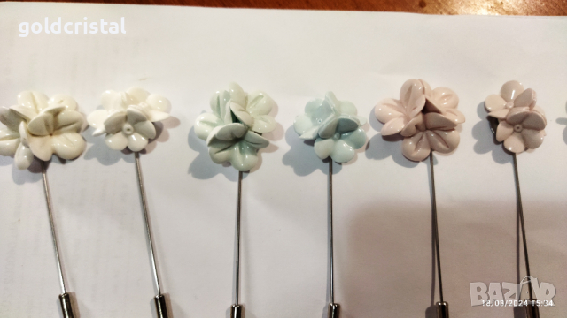 порцелан  брошка игла , снимка 4 - Антикварни и старинни предмети - 39553988