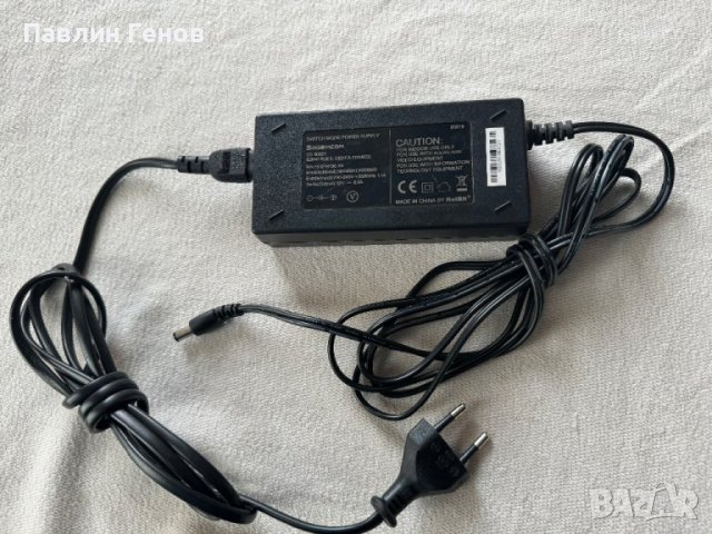 Зарядно 12V 5A  60W , Букса 5.5x2.5 mm, снимка 2 - Кабели и адаптери - 44310711