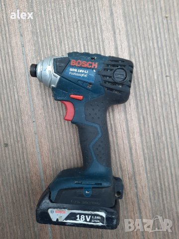 винтоверт импакт BOSCH GDR 18 v li professional, снимка 2 - Винтоверти - 44245000