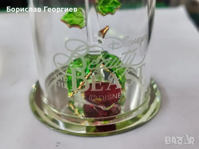 Стъклена роза Disney beauty and the beast, снимка 2 - Колекции - 48249064