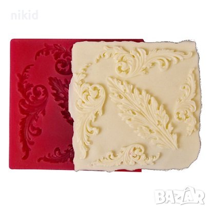 Орнаменти листо силиконов молд форма фондан декор украса 