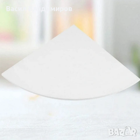 Комплект от 4 ъглови стенни рафта за съхранение – PVC, снимка 3 - Секции и витрини - 53119508