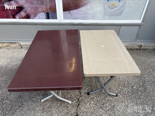 Градинска маса 140х80см сгъваема с метални крака