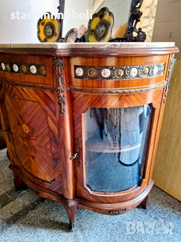 Бароково витринно шкафче , снимка 7 - Шкафове - 48781518