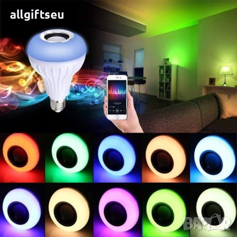RGB диско лампа/крушка с Bluetooth колона LED , снимка 4 - Лед осветление - 41441151