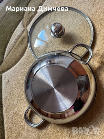 Луксозен дълбок тиган (соте) CAPTAIN COOK 18/10 INOX – ЧИСТО НОВ – ТОП качество, снимка 9 - Съдове за готвене - 53611181