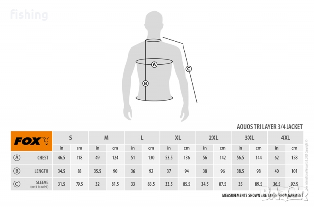 Промо -10% Яке Fox Aquos Tri Layer 3/4 Jacket, снимка 9 - Екипировка - 36109651