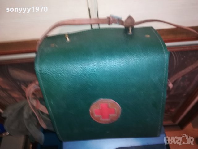 АНТИКА СТАРА КОЖЕНА ЧАНТА-МЕДИК 0502231628, снимка 7 - Антикварни и старинни предмети - 39563791