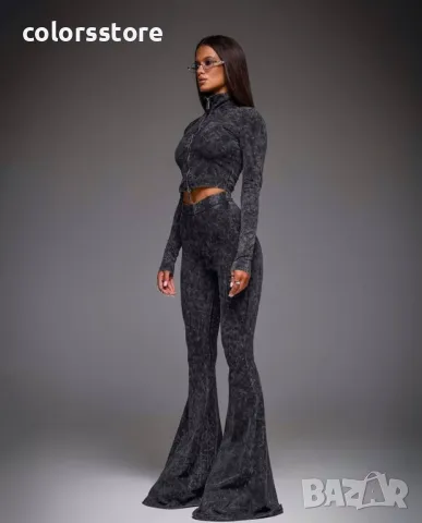 Дамски комплект с двоен цип Gray, снимка 4 - Комплекти - 44519133