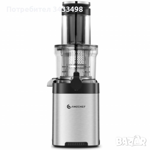 Сокоизстисквачка AMZCHEF ZM1902 с фин двуслоен филтър – повече сок, по-малко шум и нула капки, снимка 7 - Сокоизстисквачки и цитрус преси - 51957614