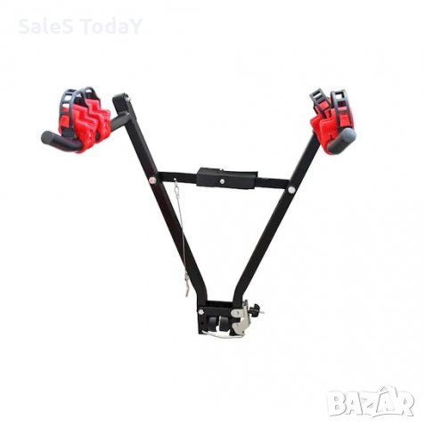 Стойка за велосипед, Двойна стойка за теглич, Черен, снимка 2 - Аксесоари и консумативи - 34758584